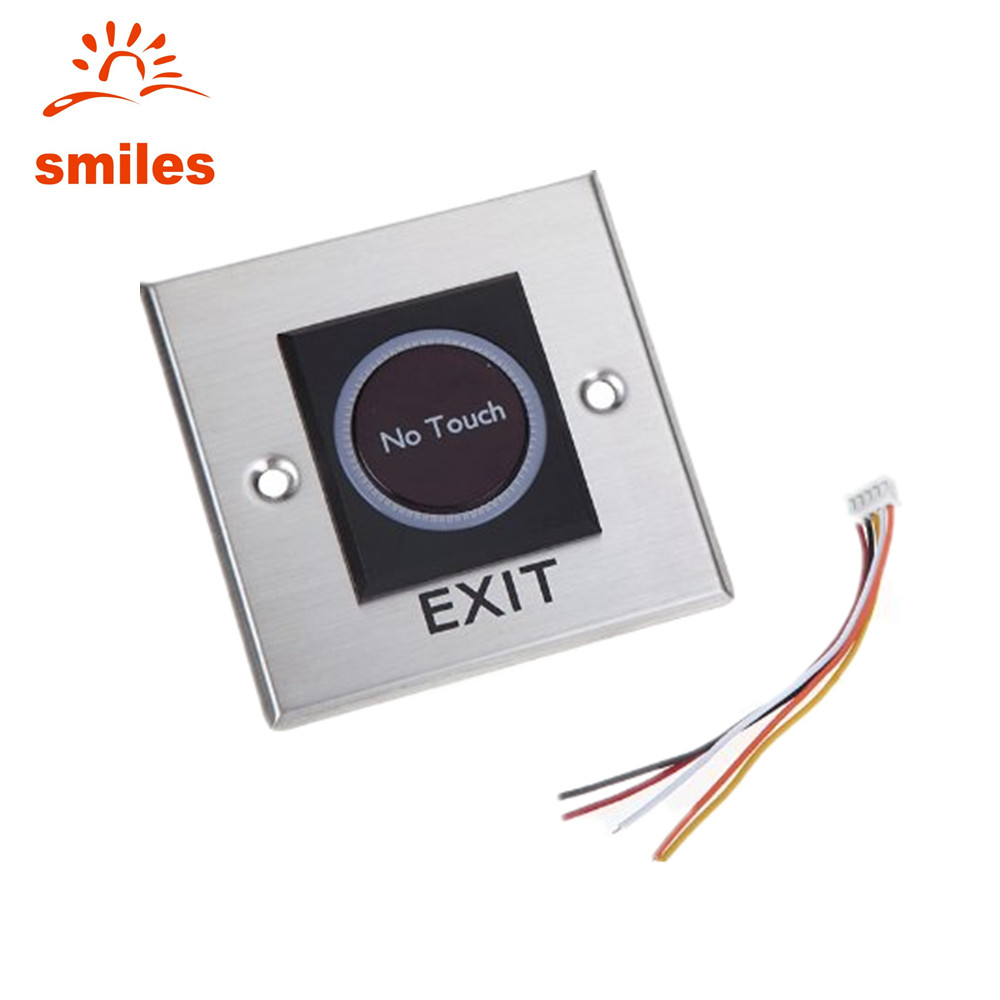 Square Type 12V No Touch IR Exit Switch Stainless Steel For Door Access