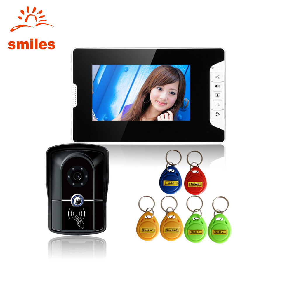  Video Door Phone Intercom Kit Night Vision With RFID Card Reader