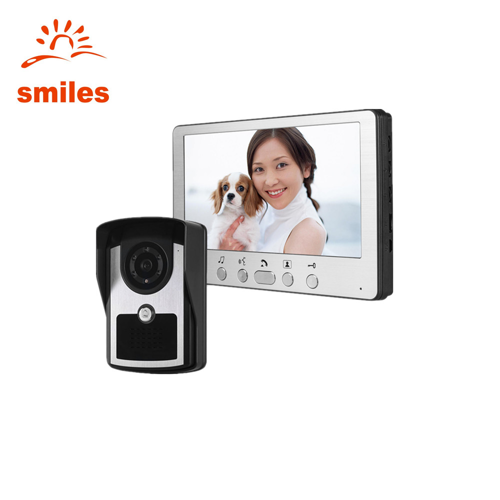 7 Inch LCD Coloful Ultra thin Wired Video Door Phone/Intercom Doorbell For Cottage
