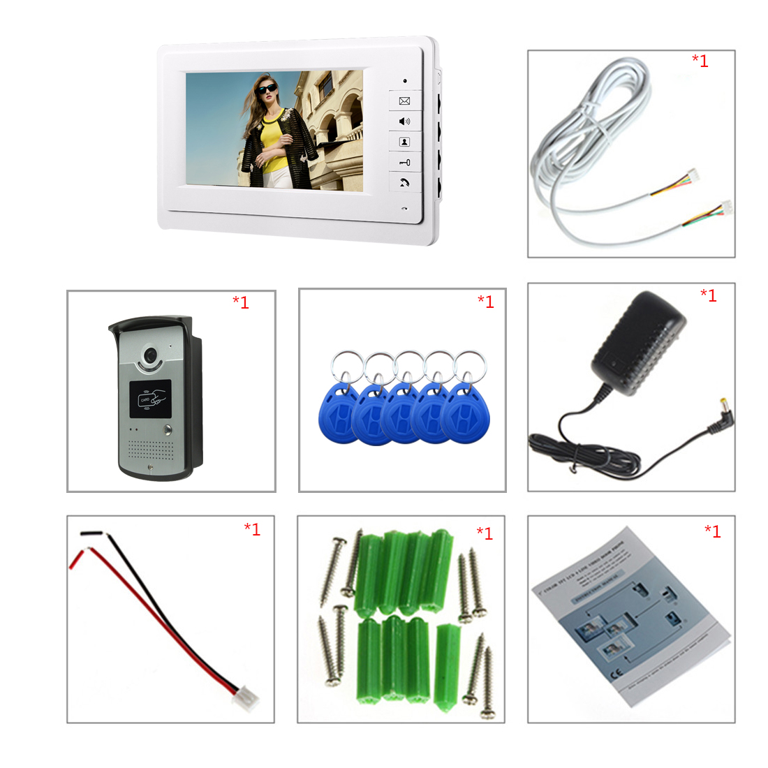 Video Doorbell Kits With RFID Card Reader Function