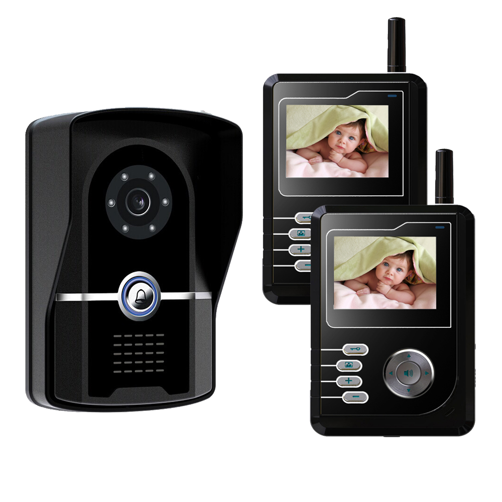 2.4GHz Portable Wireless Color Video Door Phone Intercom System Kit