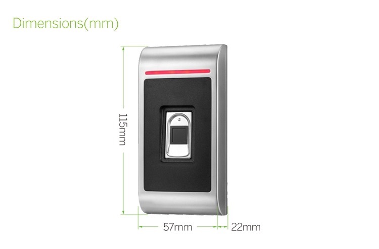 Waterproof IP68 Semiconductor Fingerprint Access Control With RFID Card Reader Functions 