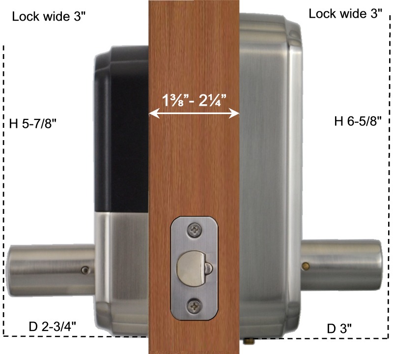 Waterrproof Fingerprint Touchscreen Keypad Door Lock With LCD Dispaly, RFID Card Reader and Keys 