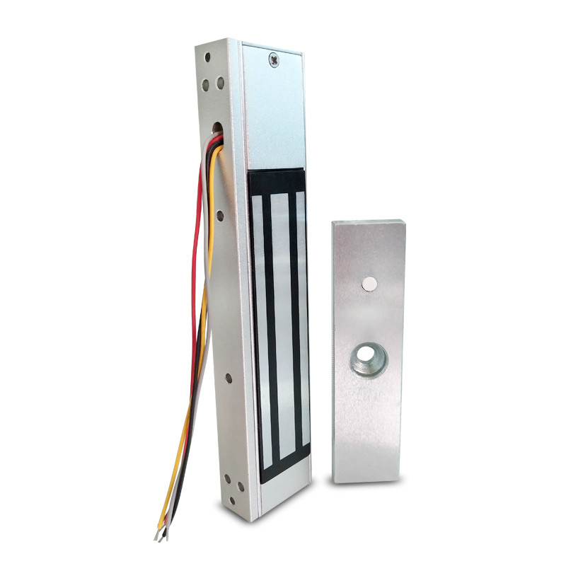 Waterproof 5wires 280kg Holding Force 24V Electric Magnetic Door Lock With Time Delay and Signal Feedback 