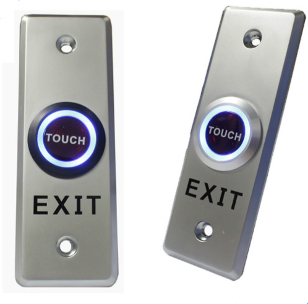 Zinc Alloy Touch Sensor Door Exit Release Push Switch With Time Adjust and Double LED Display 