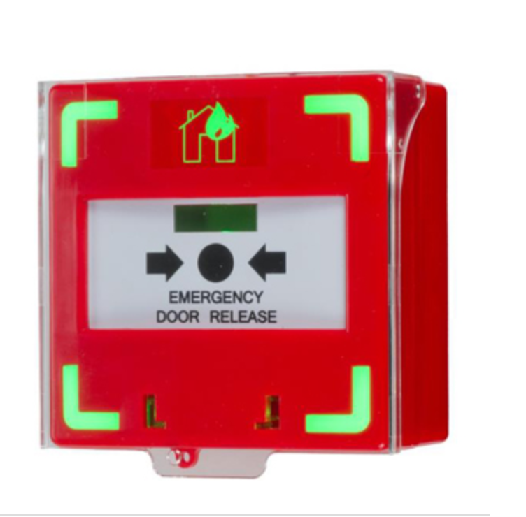 Reset Emergency Door Release Exit Switch Call Point Dual LED with Plastic Cover