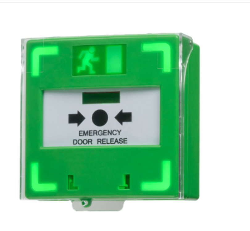 Reset Emergency Door Release Exit Switch Call Point Dual LED with Plastic Cover