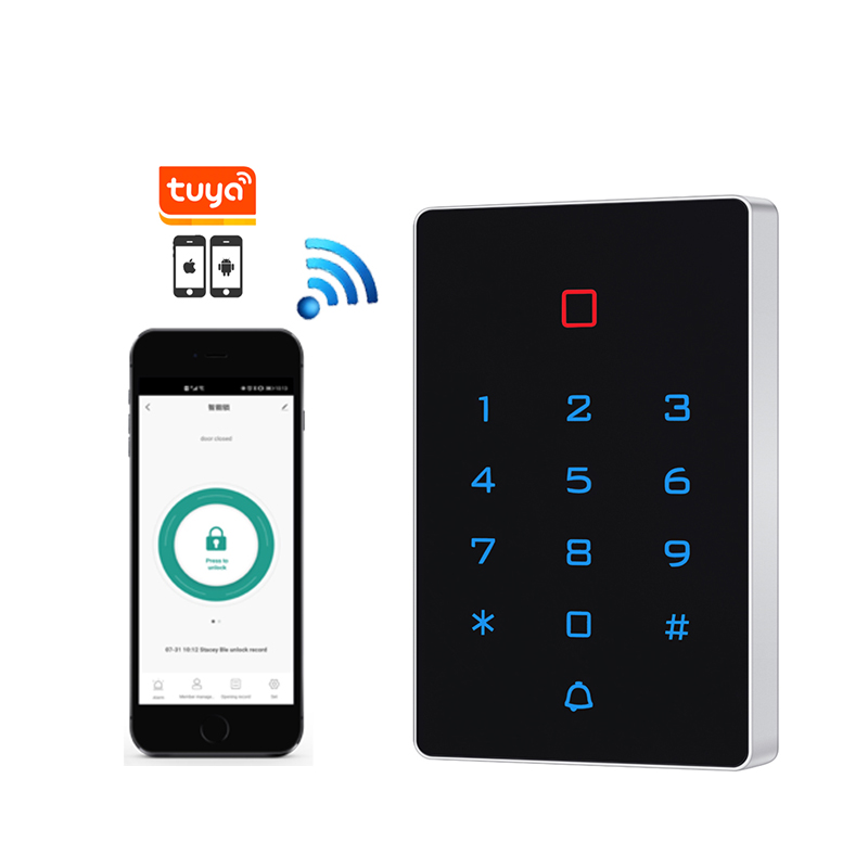 Tuya App 12-24V Smart Standalone Access Control With RFID Card Reader and Codes Functions